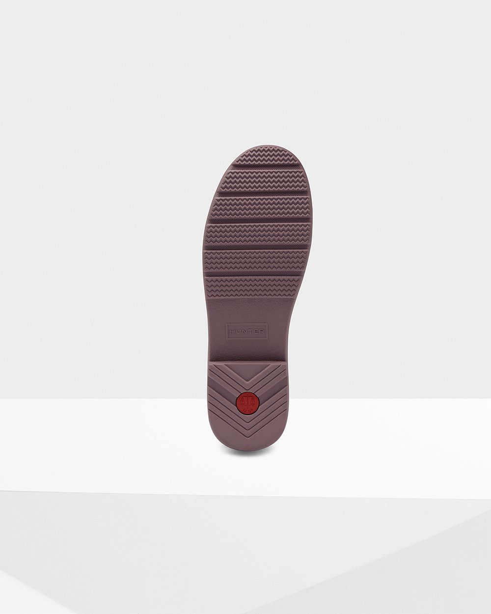 Hunter Kısa Yağmur Çizmesi Bayan Pembe/Mor - Refined Texture Block Slim Fit - Türkiye ST3279640